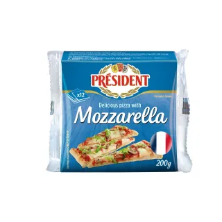 【PRESIDENT總統牌】法國總統牌起司片乾酪 200GX6包(法國原裝進口 起司片 乳製品)