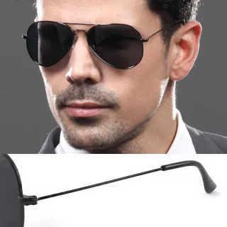 【DZ】買一送一 UV400防曬偏光太陽眼鏡墨鏡-復古饗宴(黑框灰片)