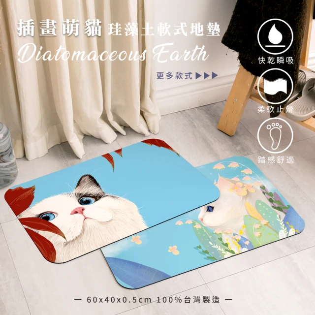 收納王妃 自創 線圈風系列 軟式珪藻土地墊 軟式地墊 珪藻土