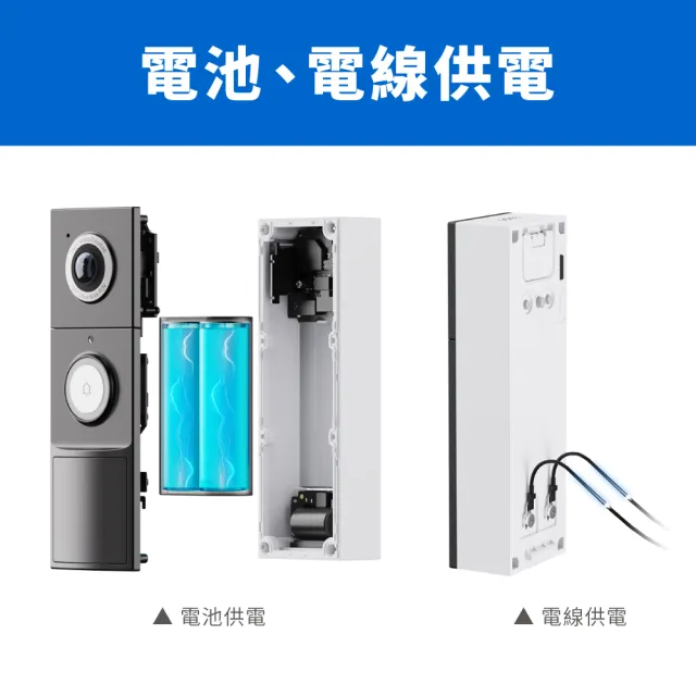 (128G記憶卡組)【TP-Link】Tapo D235 2K 5MP 電池/電線 AI智慧視訊門鈴(全彩夜視/180°超廣角/支援512GB)
