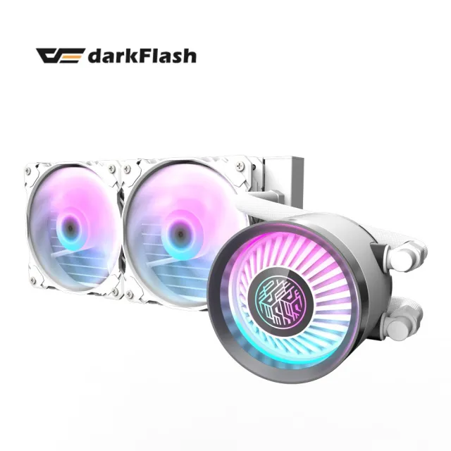 【darkFlash 大飛】大飛 Nebula DN240 ARGB 一體式 水冷 CPU 白色 散熱器(5年保固)