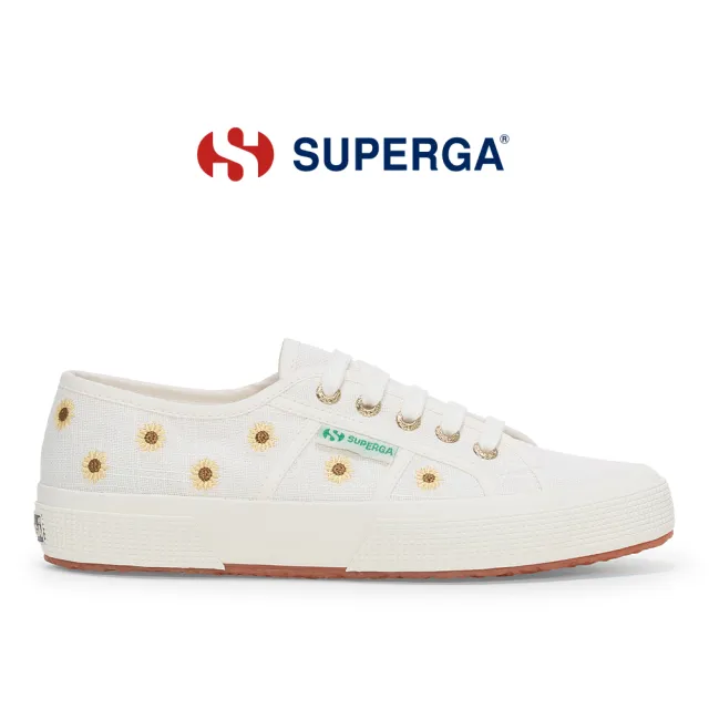 【SUPERGA】休閒鞋 女鞋 運動鞋 2750 經典系列 向日葵 刺繡 米白 S61436W-A03