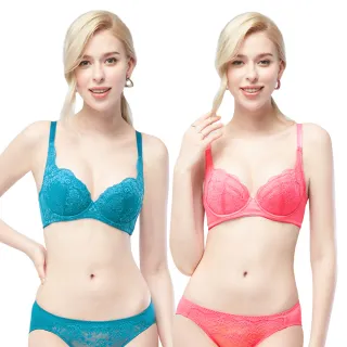 【Swear 思薇爾】2件組花頌物語系列B-F罩蕾絲包覆女內衣(2色各1)