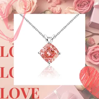 【Luster】38女王! IGI 1克拉 Fancy Intense Pink 水滴 培育鑽 粉紅鑽 鑽石項鍊(禮物傳遞摯愛閃耀永恆)