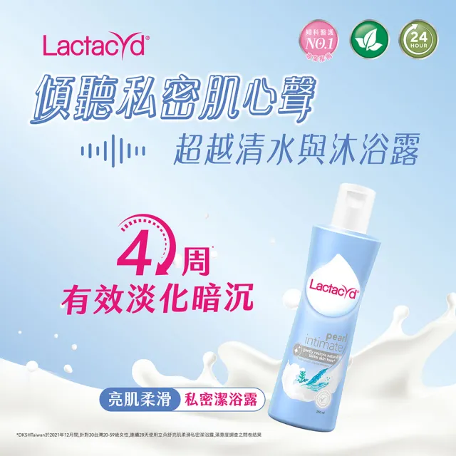 【Lactacyd 立朵舒】私密潔浴露250ml 任選2入優惠組(私密清潔 私密保養 私密亮白緊緻 乾癢修護)