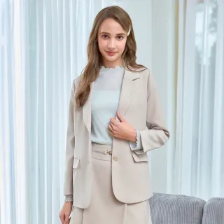 【H2O】袖可開拉鍊西裝外套(#5673001 西裝外套、中長版 灰色/淺粉色)