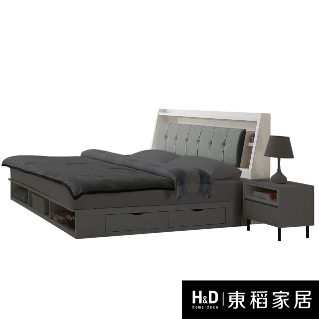 H&D 東稻家居 床頭5尺 插座床頭 雙人收納床頭 床頭片(
