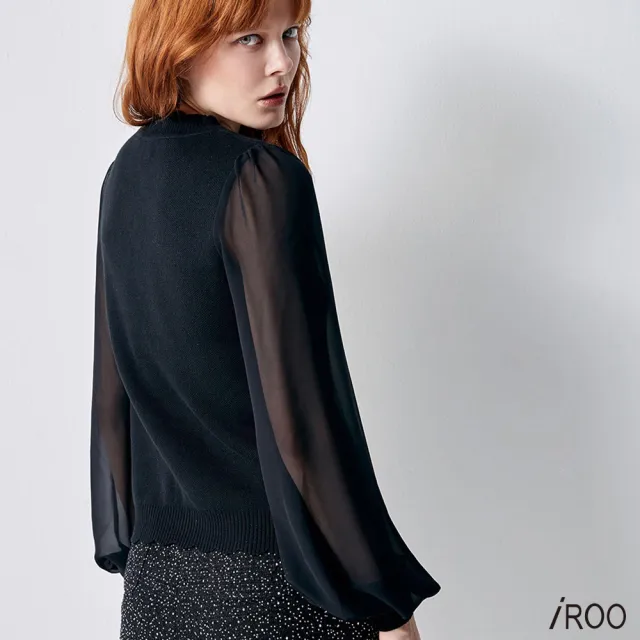【iROO】風信子織花針織上衣
