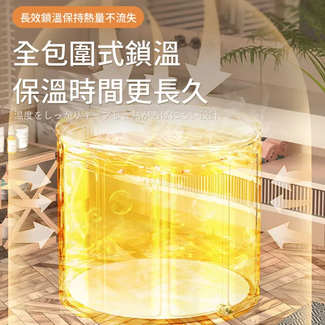 【媽媽咪呀】日式泡湯免安裝加厚折疊泡腳/泡澡桶80cm特大 附坐墊排水管(高密度板保溫摺疊泡澡桶 折疊浴缸)