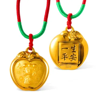 【J’code 真愛密碼】黃金禮盒大甲媽祖平安蘋果-金+鋼墜子(金重:0.10錢)