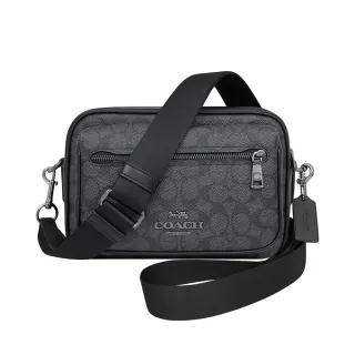 【COACH】Elias 大C PVC斜背包(黑色)