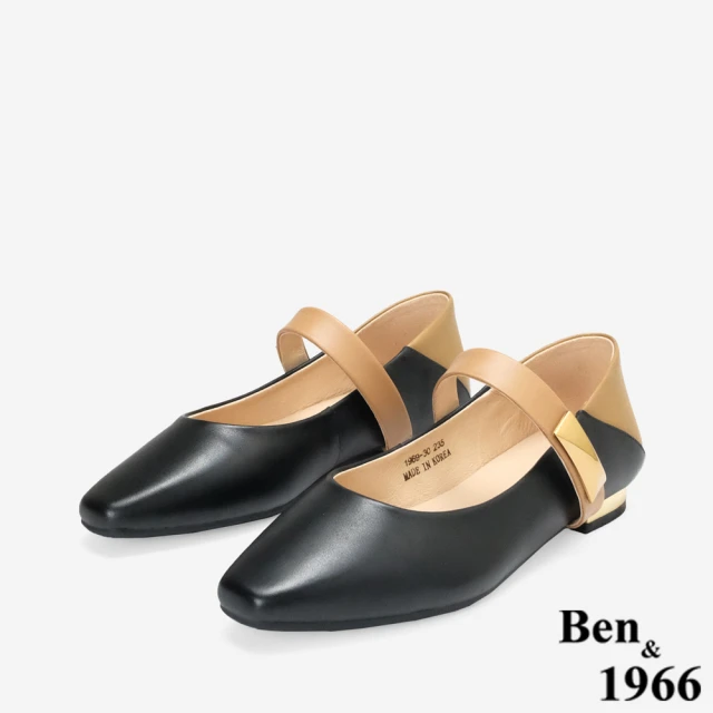 FAIR LADY 我的旅行日記 輕奢方釦水鑽平底娃娃鞋(金