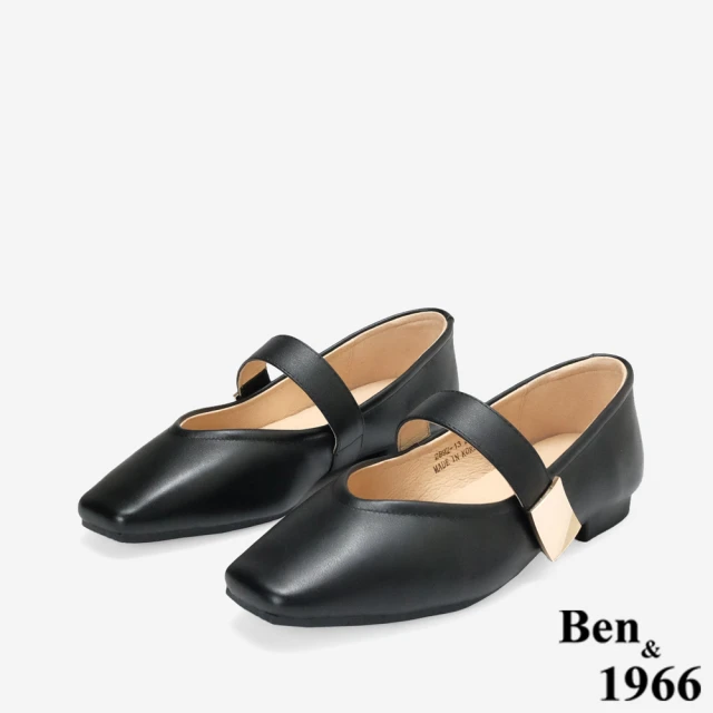 FAIR LADY 我的旅行日記 輕奢方釦水鑽平底娃娃鞋(金