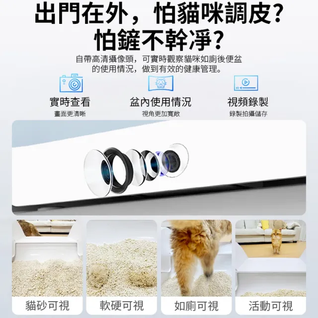 【Familiars魔寵】貓砂盆 貓砂機 視訊通話 多貓識別 殺菌消毒（Q1 PRO）頂配版(NCC權威認證/千萬責任險)