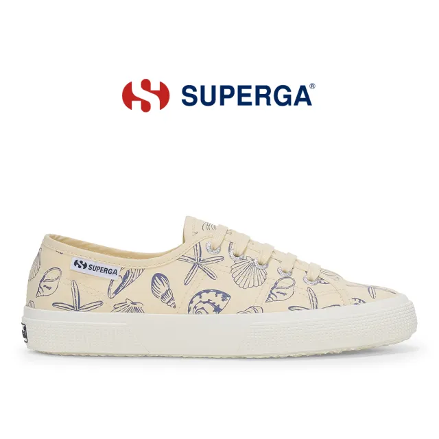 【SUPERGA】休閒鞋 女鞋  3750 輕量系列 海洋 貝殼 米黃色 S1133KW-A8H