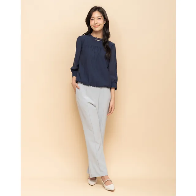 【perng yuh 芃諭名品】優雅詮釋 小開衩 輕彈 直筒褲(2025 SS Collection|4A春夏新品上市)