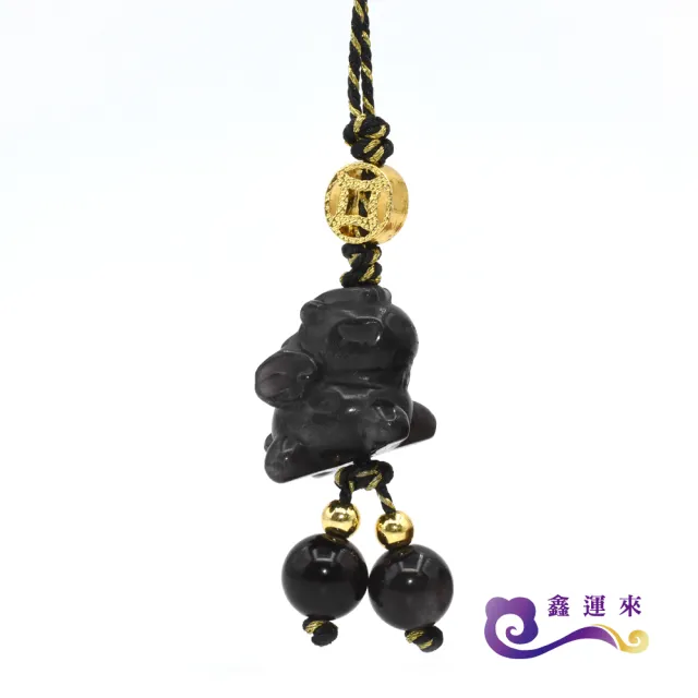 【鑫運來】◎黑曜可愛手機吊飾(兩款任選)