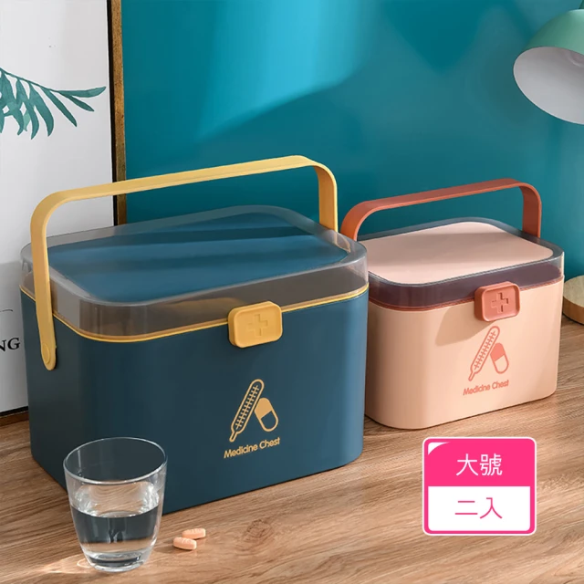 茉家 防潮防透光加厚設計雙層醫藥箱(小號1入)優惠推薦
