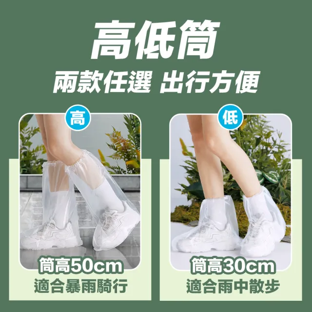 【SYU】方便攜帶 輕便雨鞋套 20雙組 成人款/兒童款(一次性鞋套 雨鞋套 鞋套 防水鞋套 高筒雨鞋套)
