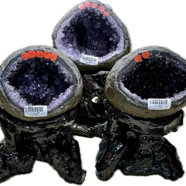 【菲鈮歐】開運招財天然烏拉圭紫晶洞 1-2kg 隨機出貨(1-2kg 隨機出貨)