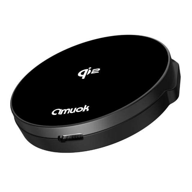 【amuok】Qi2極簡mini 磁吸無線充電器 支架款(MagSafe 磁吸充電盤 磁吸式充電盤)