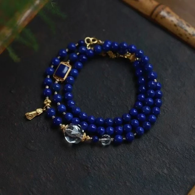 勝弘珠寶 天然青金石配白水晶二用款