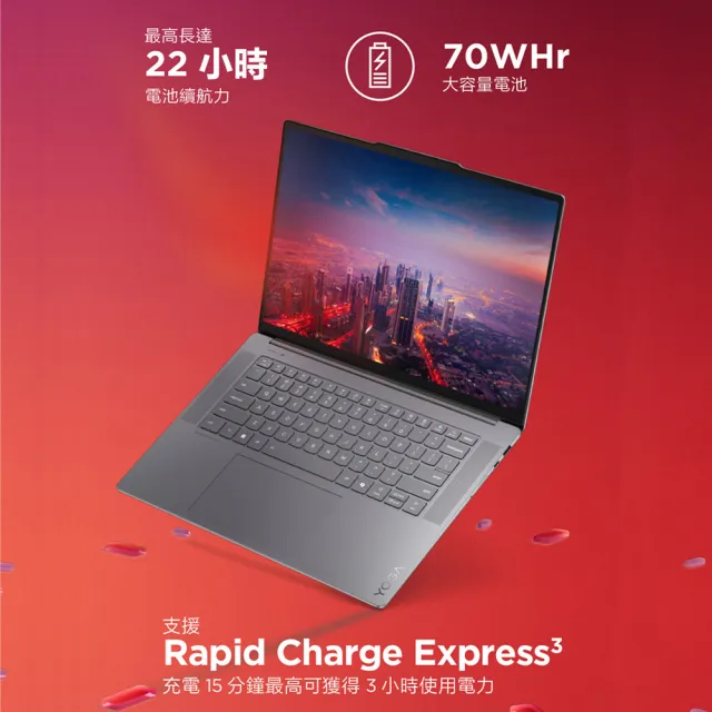 【Lenovo】15.3吋Ultra 7觸控AI筆電(Yoga Slim 7/83HM000NTW/Ultra 7-258V/32G/1TB SSD/W11P/三年保)
