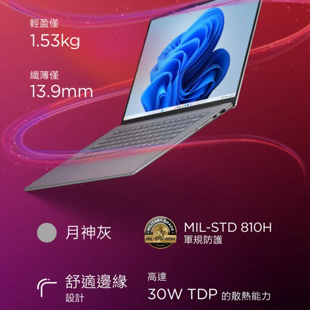 【Lenovo】無線滑鼠組★15.3吋Ultra 7觸控AI筆電(Yoga Slim 7/83HM000NTW/Ultra 7-258V/32G/1TB SSD/W11P)