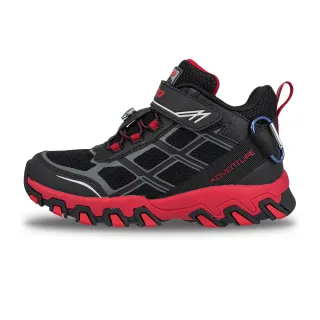 【LOTTO】童鞋  COMPASS H 防潑水高筒越野跑鞋(黑紅-LT5AKR9270)