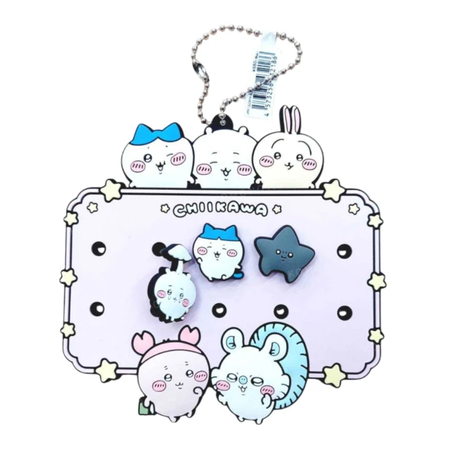 小禮堂小禮堂 吉伊卡哇 文字拼圖矽膠造型吊飾 隨機附玩偶扣 粉大集合款(平輸品)