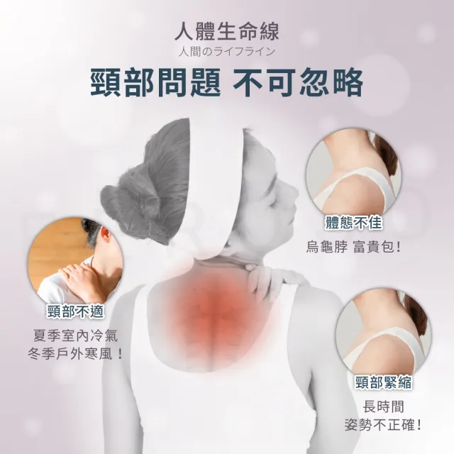 【Beroso 倍麗森】護好頸石墨稀熱敷護頸帶(情人節 頸部按摩 頸部熱敷 護肩頸 保暖 頸部熱敷)