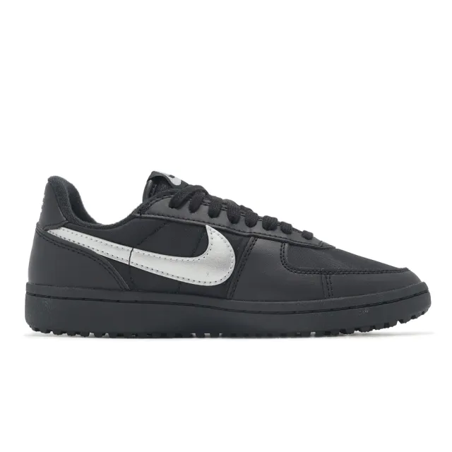 【NIKE 耐吉】休閒鞋 Wmns Field General 82 女鞋 男鞋 黑 灰 復古 皮革 尼龍(FZ5593-001)