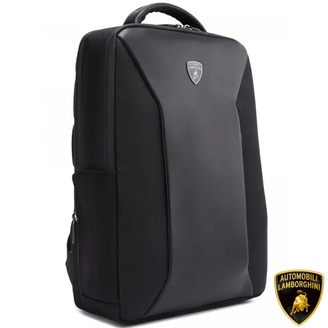 【Automobili Lamborghini】雙11 藍寶堅尼 限量2折 義大利頂級後背包 全新專櫃展示品 358T黑色