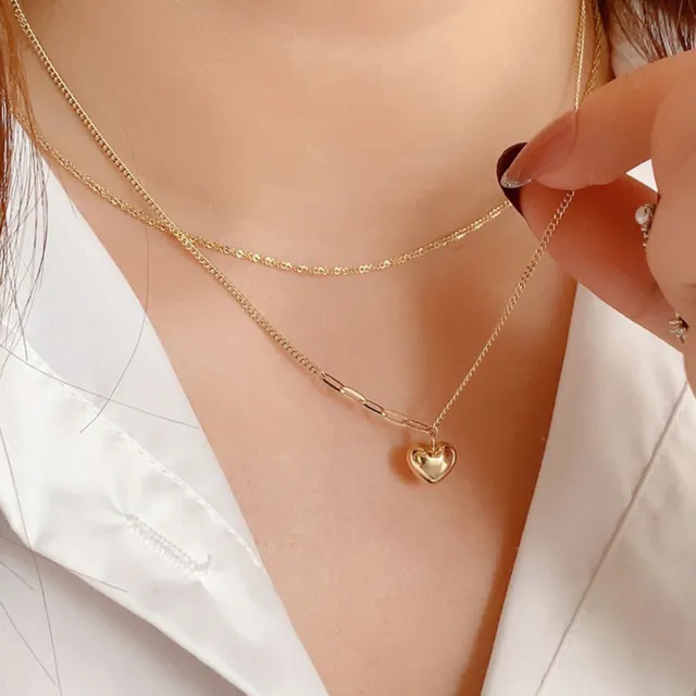 【LEESA】簡約ins風\小眾設計\個性項鍊\項鍊\小飾品\吊墜\禮物\女生項鍊\925\純銀項鍊\愛