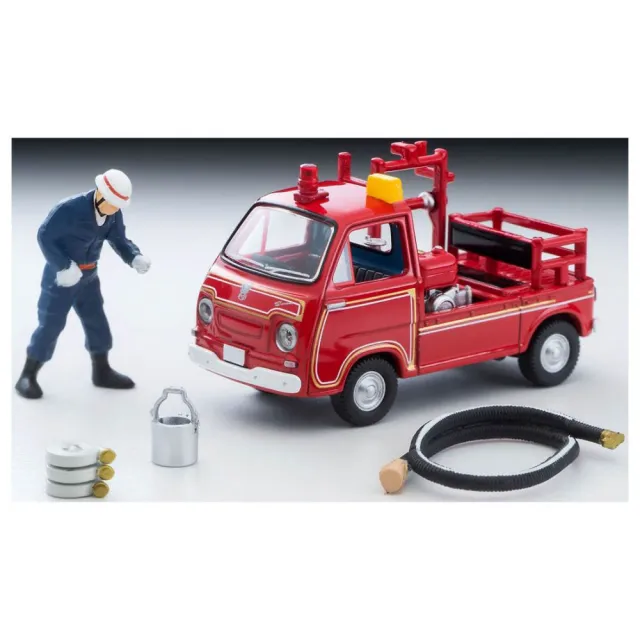 【TOMICA】TOMYTEC LV-68c Subaru Sambar Pump Fire Truck 附人偶(模型車)