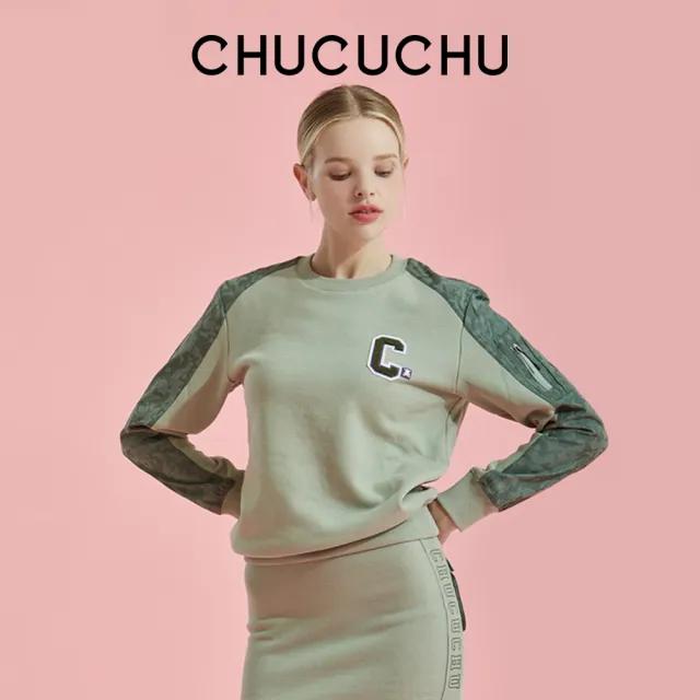【CHUCUCHU】棉質圓領長袖上衣 大學T 衛衣 高爾夫 運動服 女上衣