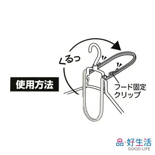 【GOOD LIFE 品好生活】可摺疊連帽上衣用立體速乾衣架(日本直送 均一價)