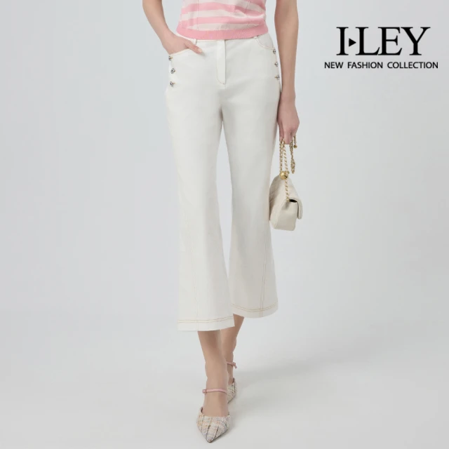 MOSS CLUB 中長版直筒休閒寬褲(黑 卡/魅力商品)品