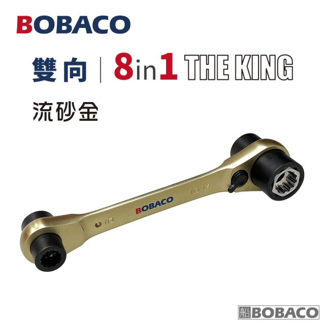大船回港 THE KING 8in1雙向棘輪扳手-彩鈦版(台