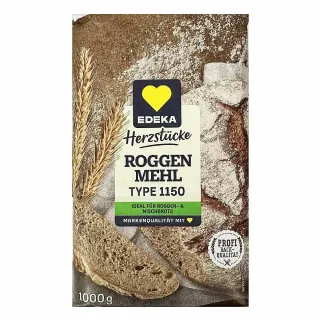 即期品【德國 EDEKA】裸麥麵粉1KG _TYPE1150