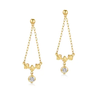 【蘇菲亞珠寶】14K金 點綴愛情 鑽石耳環