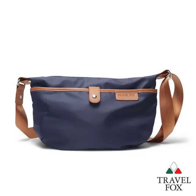 【TRAVEL FOX 旅狐】柔軟皮飾半月斜背包/側背包/女包(TB835-47 湛藍)(其他規格)