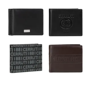 【Cerruti 1881】限量2折 頂級小牛皮男用皮夾 全新專櫃展示品(買一送一皮帶 送禮盒提袋 男夾)