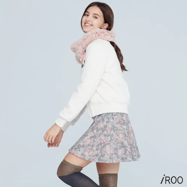 【iROO】優雅花卉短裙