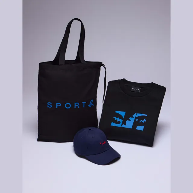 【agnes b.】Sport b. 棉質兩用後背包購物袋(多色)