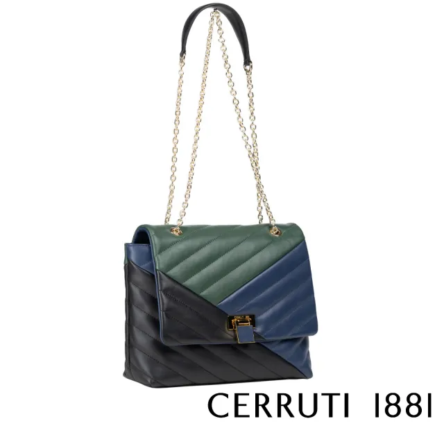 【Cerruti 1881】限量2折 義大利原裝進口 頂級小牛皮肩背包 全新專櫃展示品(CEBA05590M)