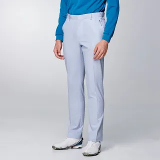 【PING】男款斜紋印花高彈性伸縮褲頭休閒長褲-淺灰(吸濕排汗//GOLF/高爾夫球褲/PE23237-83)