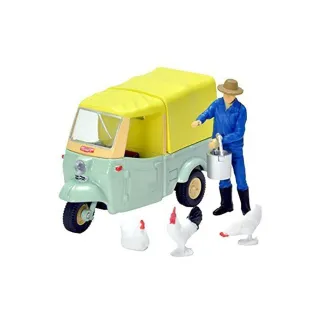 【TOMICA】TOMYTEC  LV-１43d 大發 Midget 黃綠色/米色 （附人偶）(模型車)