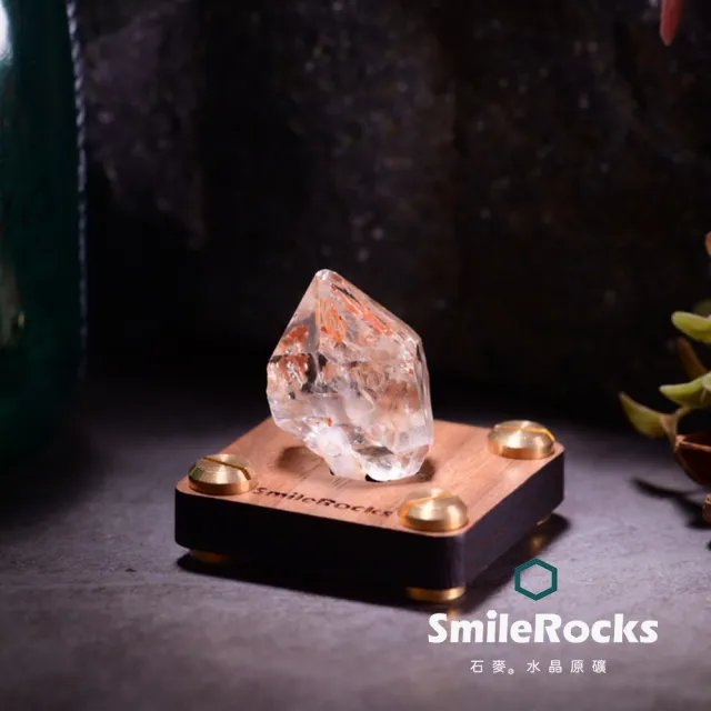 【SmileRocks 石麥】石麥水晶原礦  白水晶原礦No.623670252(SmilePad 4.5X4.5底板)