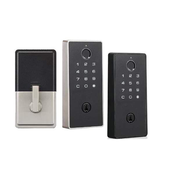 【Kwikset 凱特安】PI3S 微觸式電子輔助鎖 密碼電子鎖/補助鎖(指紋/密碼/鑰匙三合一 電子鎖)